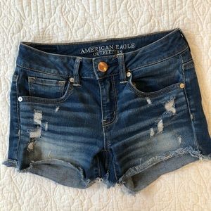 AE midi jean shorts